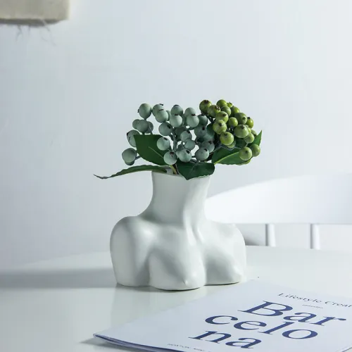 Human Body Ceramic Vase Matte Home Ornaments Handmade Decoration PQ58514