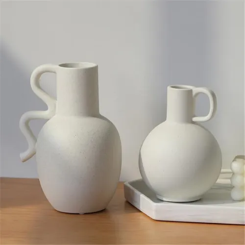 Wabi-sabi Ceramic Vase Home Ornaments Handmade Decoration PQ3950