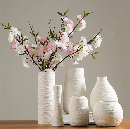 White Ceramic Vase Handmade Decoration Home Ornaments PQ-HPGF01