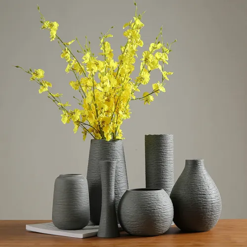 Flower Arrangement Ceramic Vase Home Ornaments Handmade Table Decoration PQ3493
