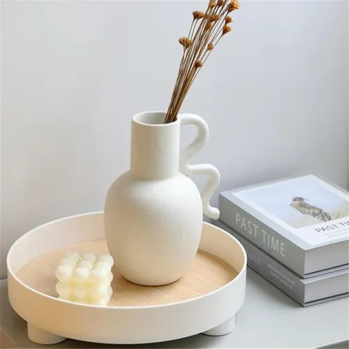 Wabi-sabi Ceramic Vase Home Ornaments Handmade Decoration PQ3950