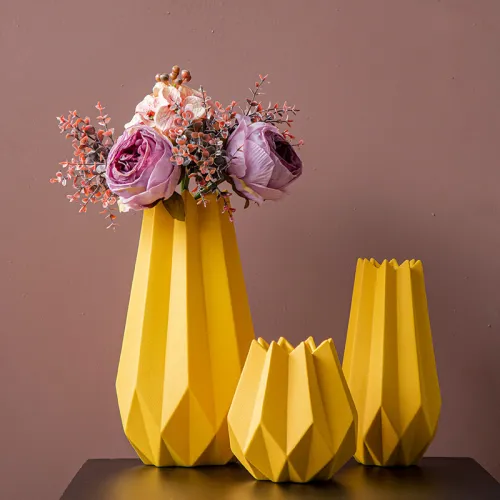 Origami Ceramic Vase Handmade Decoration Home Ornaments PQ533