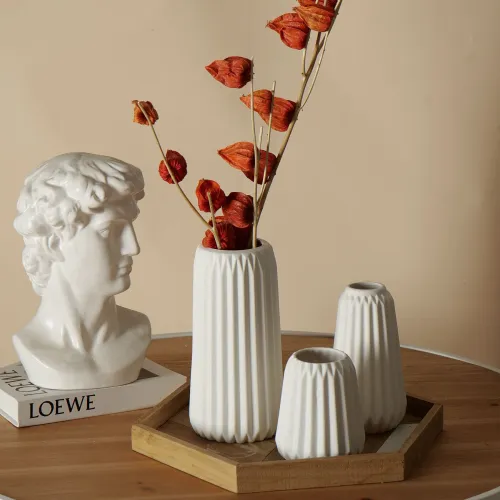 3PCS/set Origami Handmade Decorations Ceramic Vase Home Ornaments PQ49465