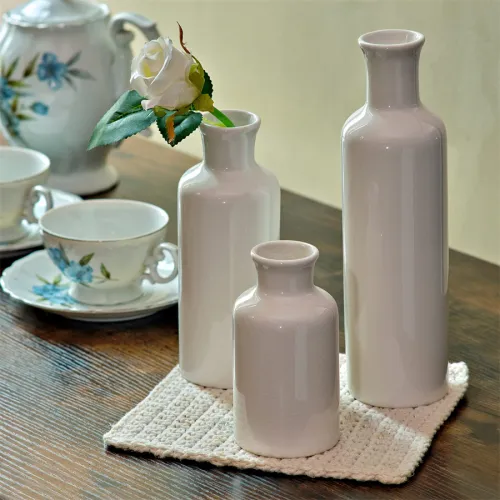 3PCS/set Wine Bottle Handmade Decorations Ceramic Vase Home Ornaments PQ97027