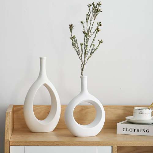 Hollow Home Ornaments Ceramic Vase Handmade Decoration PQ5525
