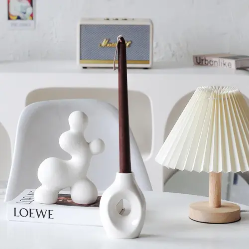 Handmade Candlestick Festival Decoration Ceramic Home Ornaments PQ-H211B