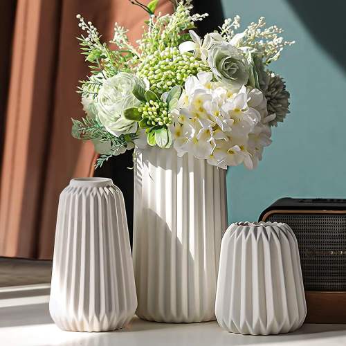 3PCS/set Origami Handmade Decorations Ceramic Vase Home Ornaments PQ49465