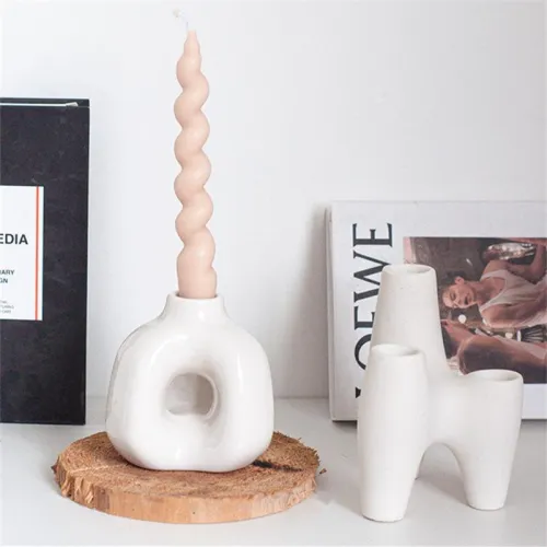 Ceramic Home Ornaments Handmade Candlestick Festival Decoration PQ-H211A