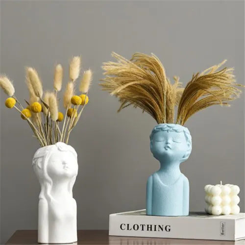 Children Home Ornaments Ceramic Vase Handmade Decoration PQ696