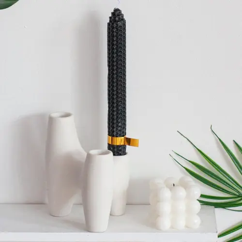Simple Ceramic Candlestick Home Ornaments Handmade Decoration PQ-H213