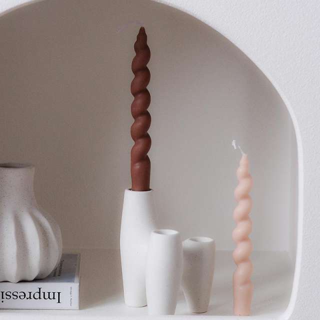 Simple Ceramic Candlestick Home Ornaments Handmade Decoration PQ-H213