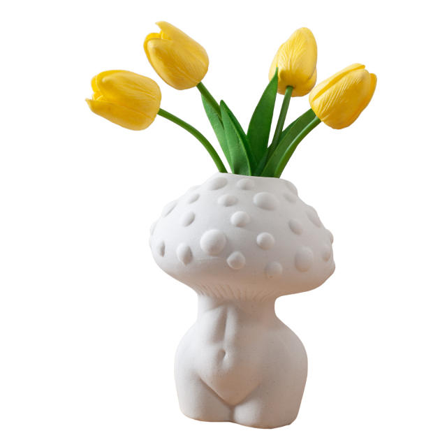 Mushroom Body Home Ornaments Ceramic Vase Handmade Decoration PQ83057