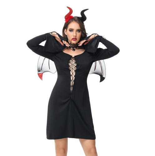Halloween Evil Witch Costume Carnival Devil Fancy Dress For Woman PQ3402