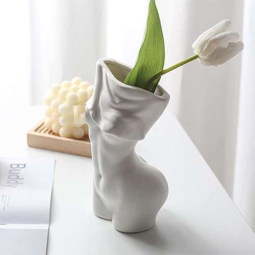 Woman Body Ceramic Vase Home Ornaments Handmade Decoration PQ26266