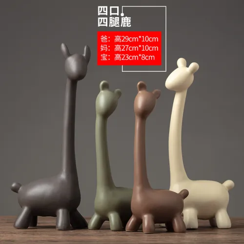 Giraffe Ceramic Crafts Handmade Decoration 1st Home Ornaments PQ1600F