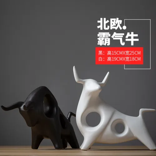 Bull Ceramic Crafts Handmade Decoration 1st Home Ornaments PQ1600H
