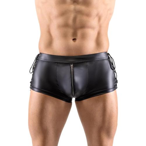 Men Fetish Boxer Shorts Faux Leather Sissy Trunks Erotic Lingerie PQ-N819