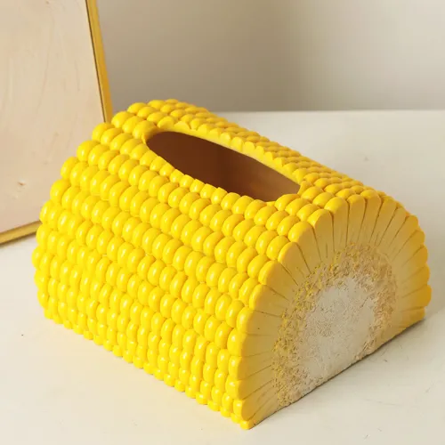Corn Tissue Box Epoxy Resin Home Alone Ornaments Handmade Decoration PQ2680