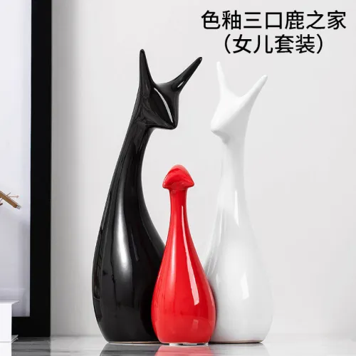 Deer 1st Home Ornaments Ceramic Crafts Handmade Decoration PQ-SY00106B