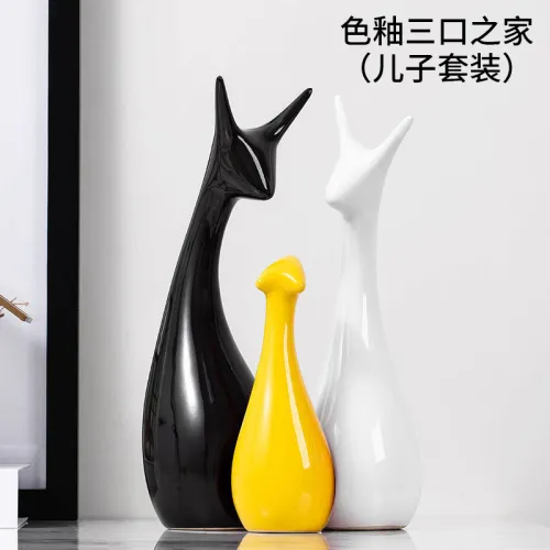 Deer 1st Home Ornaments Ceramic Crafts Handmade Decoration PQ-SY00106B