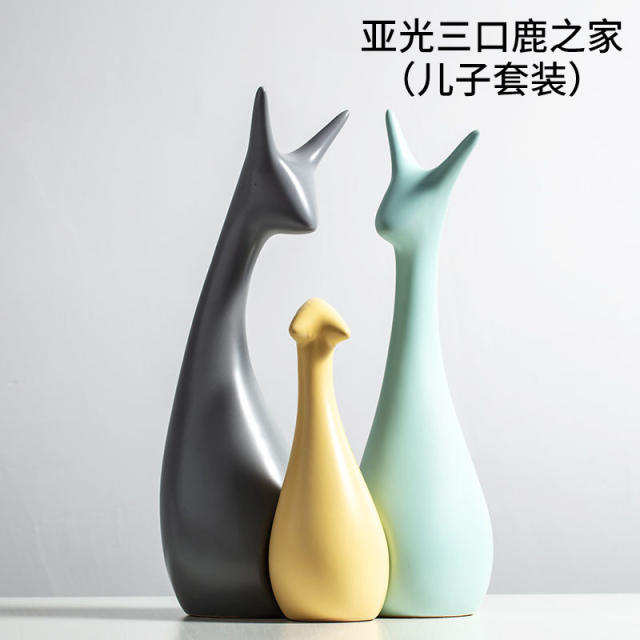 Deer Handmade Decoration Ceramic Crafts 1st Home Ornaments PQ-SY00106D