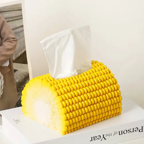 Corn Tissue Box Epoxy Resin Home Alone Ornaments Handmade Decoration PQ2680