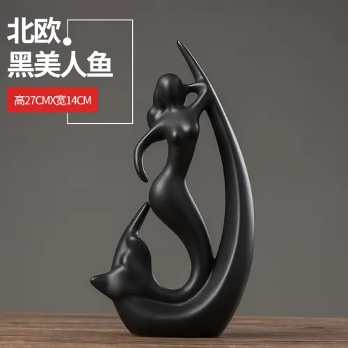 Mermaid Ceramic Crafts Handmade Decoration 1st Home Ornaments PQ1600L