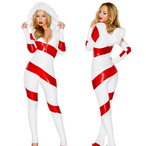 Lustrous Lollipop Catsuit Christmas Costume Santa Gift Beautiful Fancy Dress PQ3620B