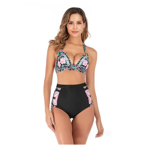 Wholesale Women Floral Bikinis Push Up Swimwear Sexy Beachwear PQ-FRW-02B