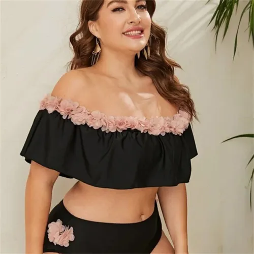 Wholesale Women Floral Bikinis Plus Size Swimwear Sexy Beachwear PQ38489