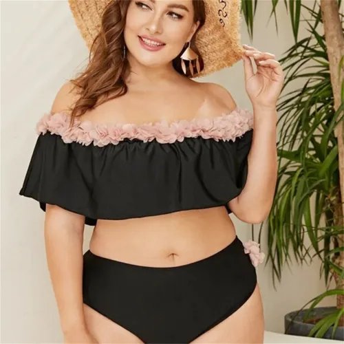 Wholesale Women Floral Bikinis Plus Size Swimwear Sexy Beachwear PQ38489