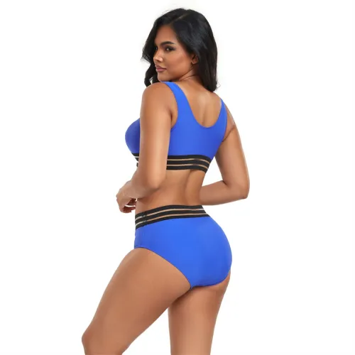 Female V-necck Swimming Wear Low Waist Bathers Lady Swimsuit PQ2417