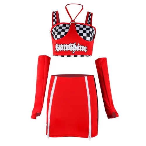 Women's Group Cheerleading Uniforms Hip-hop Jazz Dance Costume PQ8834A