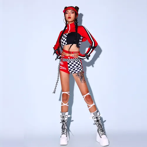 Hip-hop Jazz Dance Costume Women's Group Cheerleading Uniforms PQ8834C