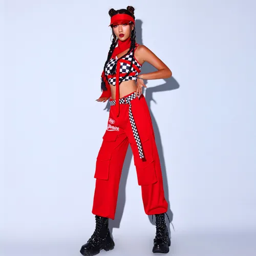 Women's Group Cheerleader Uniforms Hip-hop Jazz Dance Costume PQ8834B