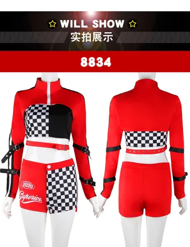 Hip-hop Jazz Dance Costume Women's Group Cheerleading Uniforms PQ8834C