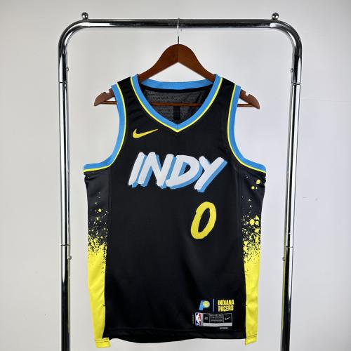 Tyrese Haliburton Fan Apparel Indiana Pacers City Edition Basketball Kits PQ-TH020