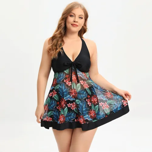 Woman Vintage Floral Swimwear Wholesale Swimming Dresses PQ-GM222049