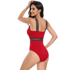 Solid Color One Piece Swimsuit Wholesale Monokini Vintage Beach Wear PQ-GM24090