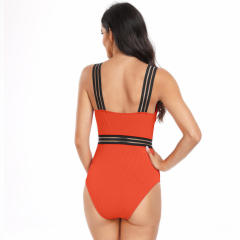 Solid Color One Piece Swimsuit Wholesale Monokini Vintage Beach Wear PQ-GM24090