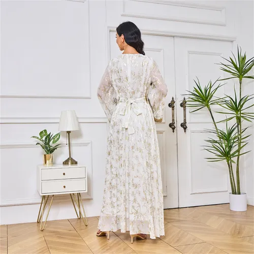 Dubai Embroidered Cocktail Dresses Muslim Evening Dress For Women PQ-MT084