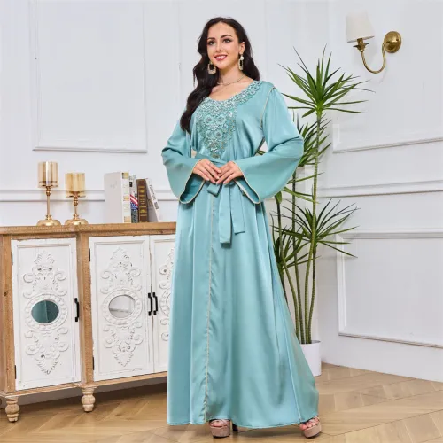 Muslim Cocktail Dress For Women Dubai Sequin Evening Dresses PQ-MT028
