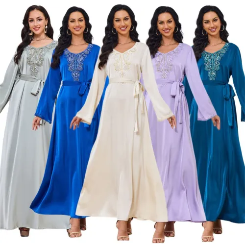 Muslim Day Dress For Women Dubai Simple Evening Dresses PQ-MT033