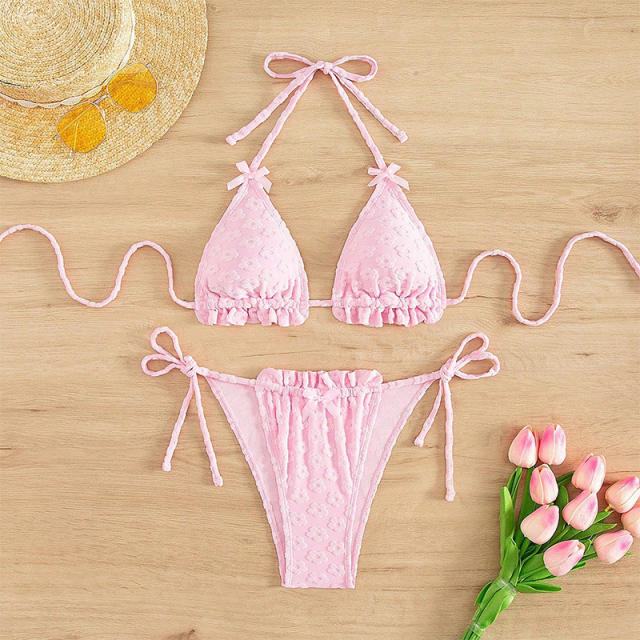 Wholesale Women Triangle Bikinis Female Swimwear Sexy Bathing Suit PQ2214