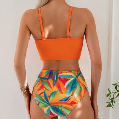 Push Up Bikinis Wholesale Women Floral Tie Swimwear PQ2410
