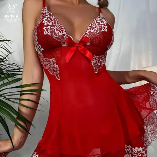 Lace Valentine Sleepwear Wholesale Babydoll Lingerie For Women PQ5041