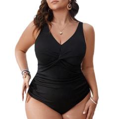 Black One-Piece Suits For Big Woman Plus Size Swimwear Beachwear PQ3283