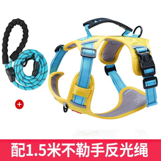Small-Sized Adjustable Harnesses Vest Dog Leash Dog Walking Leashes PQ524