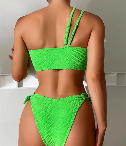 Wholesale One Shoulder Bikinis For Women Low Waist Swimwear PQ1301