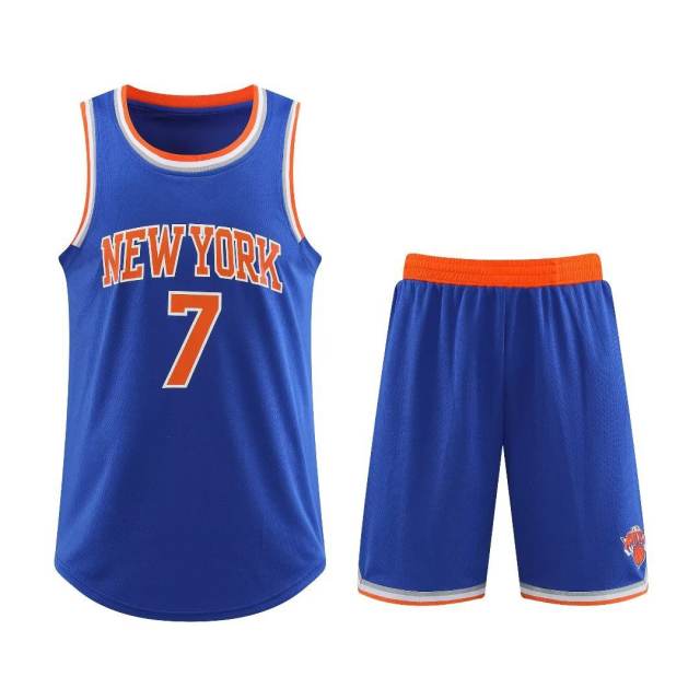 New York Knicks Fan Apparel Basketball Kits Carmelo Kyam Anthony Basketball Jersey PQ-CA989